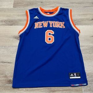 Kristaps Porzingis Youth Large L Y/L New York Knicks Adidas Jersey Boys' Blue